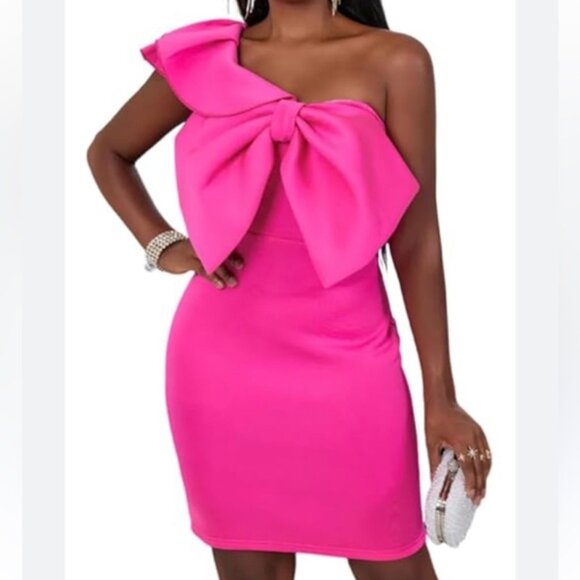 NWT One Shoulder Bodycon Cocktail Dress Size L - Picture 1 of 11